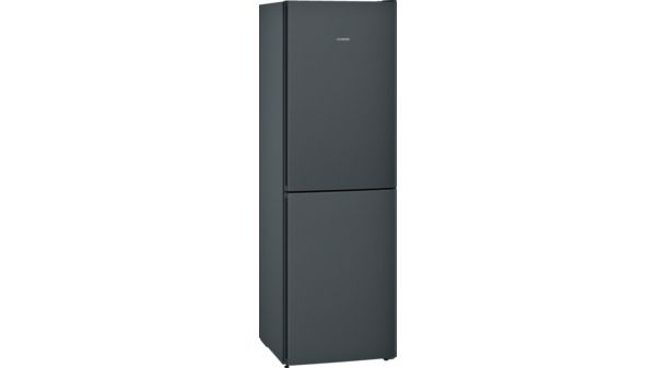 iQ300 Free-standing fridge-freezer with freezer at bottom 186 x 60 cm Black stainless steel KG34NVX3AG KG34NVX3AG-1
