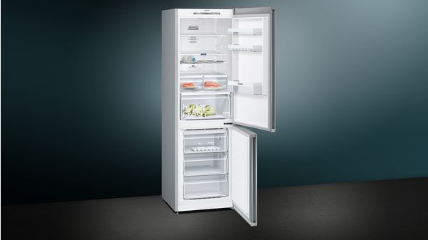 iQ300 Voľne stojaca chladnička s mrazničkou dole 186 x 60 cm inox look KG36NVL4A KG36NVL4A-2