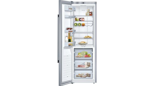 N 90 Brīvstāvošs ledusskapis – saldētava ar saldētavu apakšā 186 x 60 cm inox-viegli tīrāms KS8368I3P KS8368I3P-2