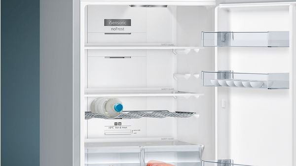 iQ300 Réfrigérateur combiné pose-libre 186 x 60 cm Inox anti trace de doigts KG36NXI35 KG36NXI35-5
