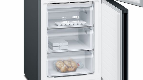 iQ700 Voľne stojaca chladnička s mrazničkou dole 203 x 60 cm Black stainless steel KG39FPB45 KG39FPB45-4