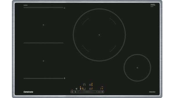 Induction hob 80 cm Black, surface mount with frame CA428355 CA428355-1