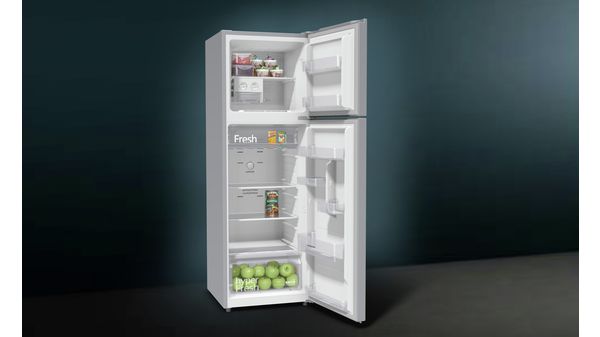 iQ300 free-standing fridge-freezer with freezer at top 165.6 x 55 cm Inox-look KD28NVL3AK KD28NVL3AK-2