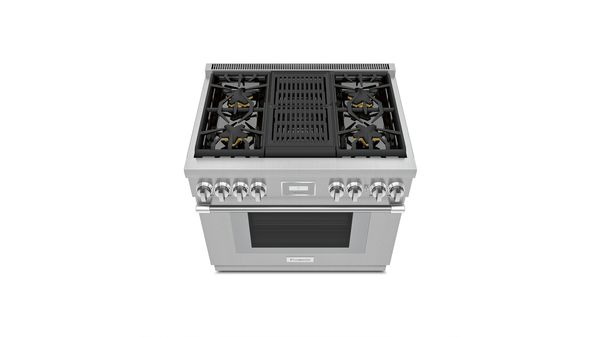 Gas Freestanding Range 36'' Pro Harmony® Standard Depth Stainless steel PRG364WLH PRG364WLH-2