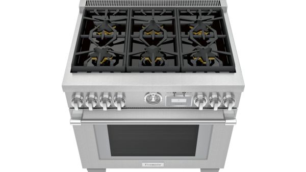 Gas Professional Range 36'' Pro Grand® Commercial Depth Stainless Steel PRG366WG PRG366WG-3