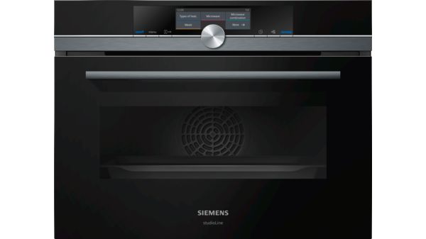 iQ700 Built-in compact oven with microwave function 60 x 45 cm Black CM878G4B6B CM878G4B6B-1