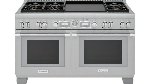 Dual Fuel Freestanding Range 60'' Pro Grand® Commercial Depth PRD606WEG PRD606WEG-1