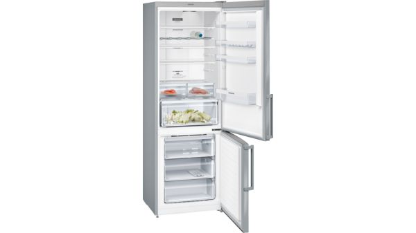 iQ300 Free-standing fridge-freezer with freezer at bottom 203 x 70 cm Inox-easyclean KG49NXI30 KG49NXI30-2