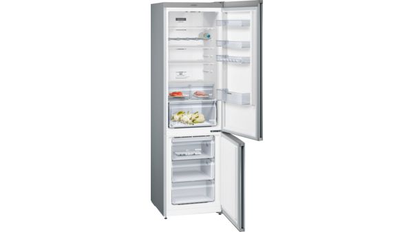 iQ300 Free-standing fridge-freezer with freezer at bottom 203 x 60 cm Inox-easyclean KG39NXI35 KG39NXI35-3