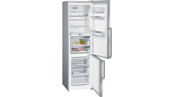 iQ700 Free-standing fridge-freezer with freezer at bottom 203 x 60 cm Inox-easyclean KG39FPI35 KG39FPI35-3