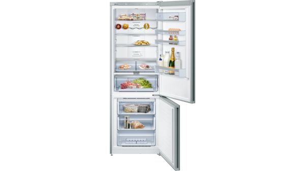 N 70 Réfrigérateur-congélateur pose libre avec compartiment congélation en bas 203 x 70 cm Noir KG7493B40 KG7493B40-2