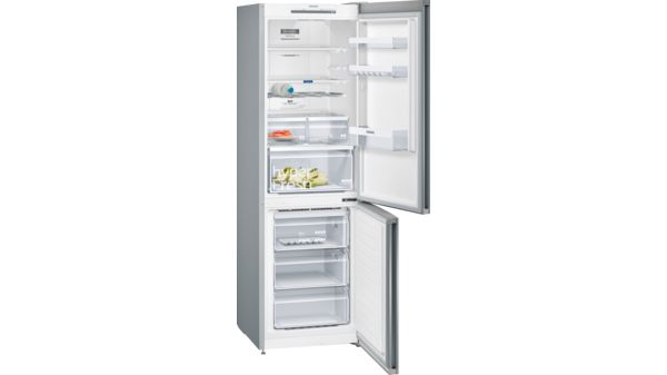 iQ300 free-standing fridge-freezer with freezer at bottom 186 x 60 cm Inox-easyclean KG36NVI36K KG36NVI36K-3
