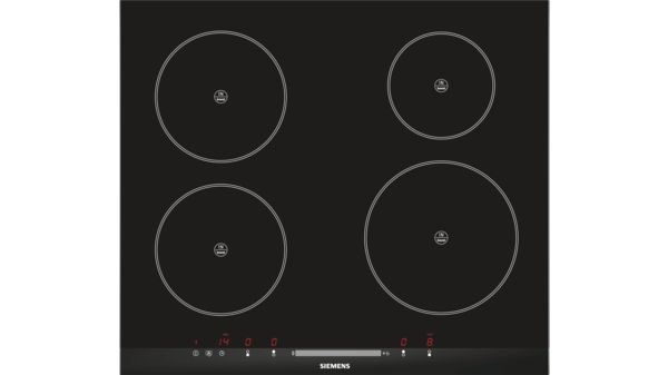 iQ100 touchSlider control induction hob EH675ME11E black glass with stainless steel trim EH675ME11E EH675ME11E-1