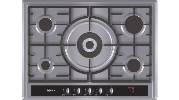 Extra wide gas hob Stainless steel T26R66N0 T26R66N0-1