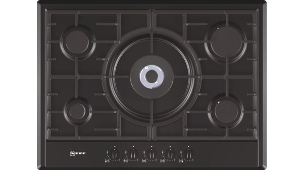 Extra wide gas hob Black T25S56S0 T25S56S0-1