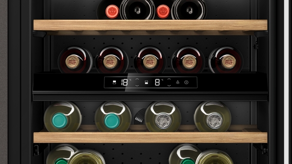Picture of Neff KU9213HG0G Built-In Wine Cooler in Black with Glass Door