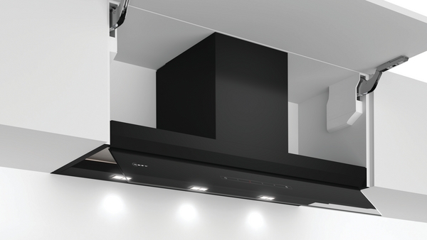 Picture of Neff D95XAM2S0B 90cm Integrated Design Cooker Hood in Clear Glass and Black