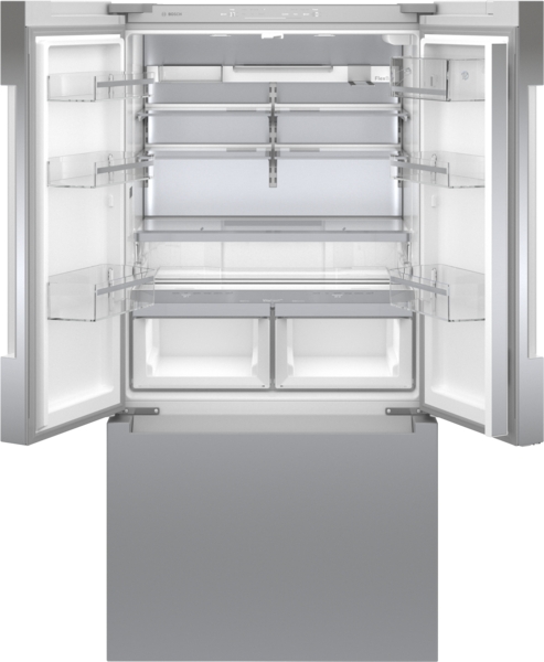 Model: B36CT81ENS | Bosch 800 Series, French Door Bottom Mount Refrigerator, 36'', Stainless steel (with anti-fingerprint)