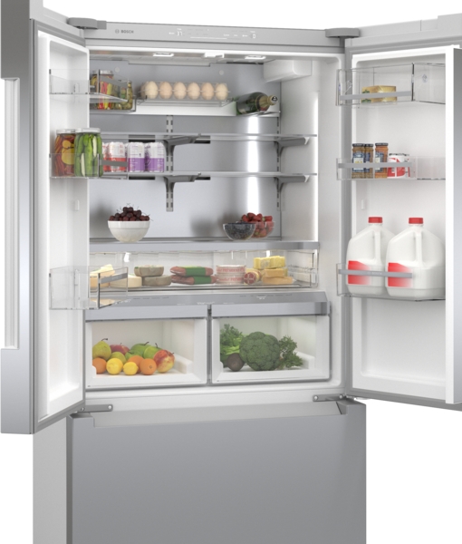 Model: B36CT81ENS | Bosch 800 Series, French Door Bottom Mount Refrigerator, 36'', Stainless steel (with anti-fingerprint)