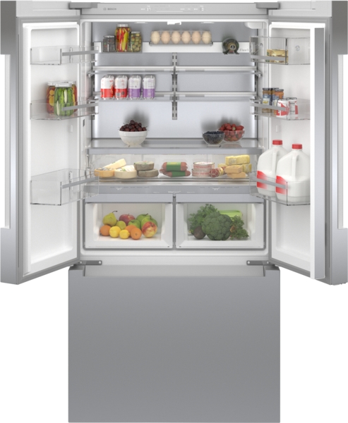 Model: B36CT81ENS | Bosch 800 Series, French Door Bottom Mount Refrigerator, 36'', Stainless steel (with anti-fingerprint)
