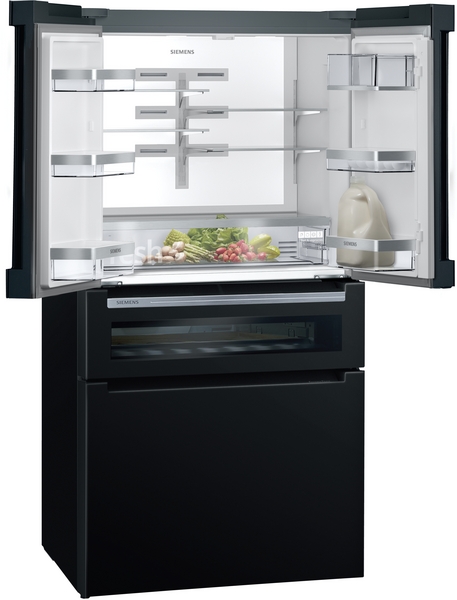 Picture of Siemens KF96RSBEA American Style Fridge-Freezer in Black