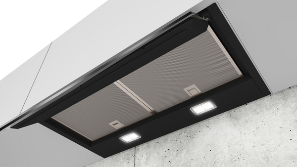 Picture of Siemens LJ67BAM60B 60cm iQ500 Integrated Design Hood in Clear Glass and Black