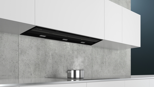 Picture of Siemens LJ97BAM60B 90cm iQ500 Integrated Design Hood in Clear Glass and Black