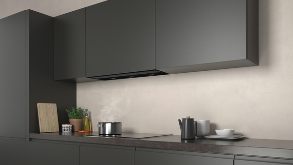 Picture of Neff D95XAM2S0B 90cm Integrated Design Cooker Hood in Clear Glass and Black