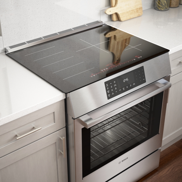 Model: HIIP057U | Bosch Benchmark®, Induction Slide-in Range, 30'', Stainless Steel
