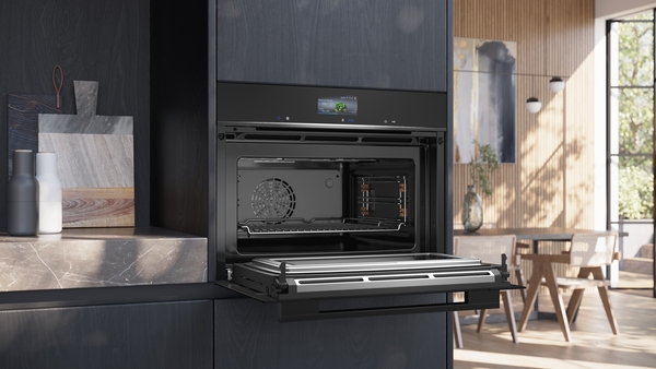 Picture of Siemens CM736G1B1B Built In Compact Oven With Microwave Function In Black