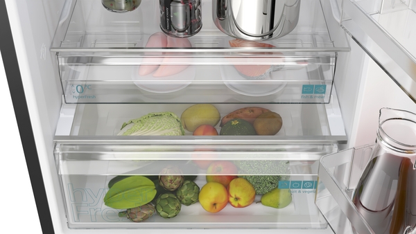 Picture of Siemens KG49NXXDF Freestanding Fridge Freezer in Black inox-antifingerprint