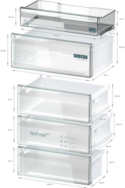 Picture of Siemens KG49NXIDF Freestanding Fridge Freezer in Brushed Steel anti-fingerprint