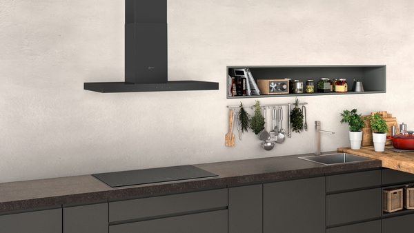 Picture of Neff D94BHM1S5B 90cm Wall-Mounted Cooker Hood in Black