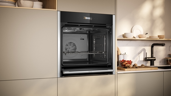 Picture of Neff B54CR31N0B Built In Single Electric Oven in Stainless steel with Slide & Hide®