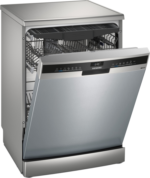 Picture of Siemens SN23EI03ME Full Size Freestanding Dishwasher in Brushed Steel with Anti-Fingerprint