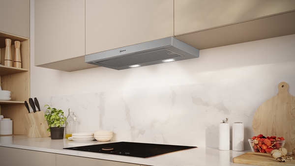 Picture of Neff D46ED22N1B 60cm Telescopic Cooker Hood in Silver metallic