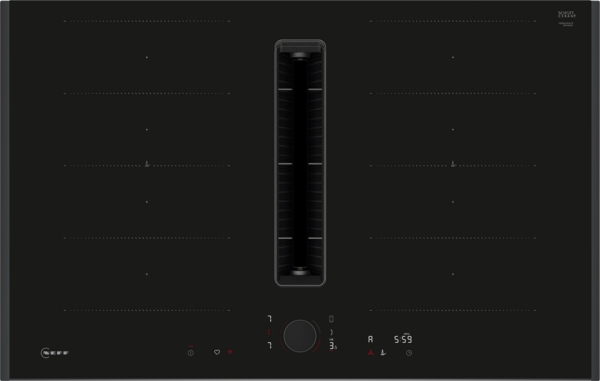 Picture of Neff V68AUX4C0 80cm Induction Hob with integrated ventilation system in Black