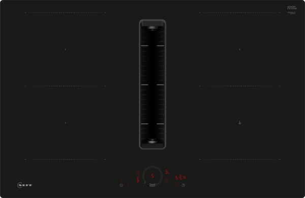 Picture of Neff V58PHQ4C0 80cm Induction Hob with integrated ventilation system in Black