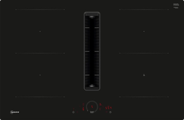 Picture of Neff V58NHQ4L0 80cm Induction Hob with Integrated Ventilation System in Black