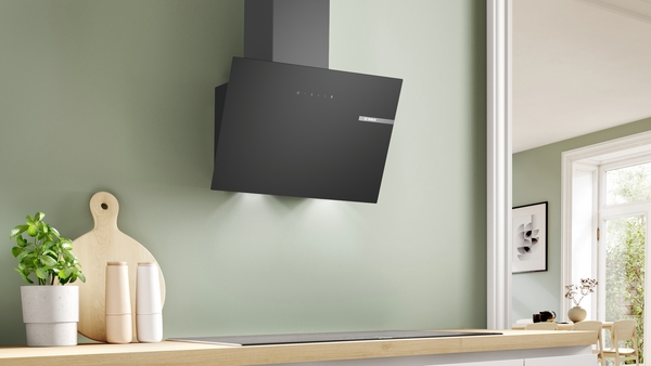 Picture of Bosch DWK65DK60B 60cm Wall-Mounted Cooker Hood in Black