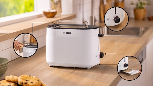 Picture of Bosch TAT2M121GB, Compact toaster White