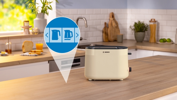 Picture of Bosch TAT2M127GB, Compact toaster Cream