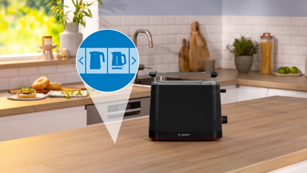 Picture of Bosch TAT3M123GB, Compact toaster Black
