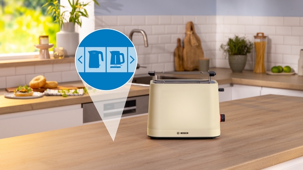 Picture of Bosch TAT3M127GB, Compact toaster Cream