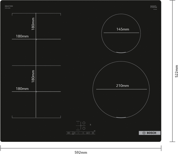 Picture of Bosch PWP611BB5B 60cm Induction Hob in Black