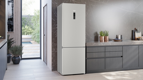 Picture of Siemens KG49NXIDF Freestanding Fridge Freezer in Brushed Steel anti-fingerprint