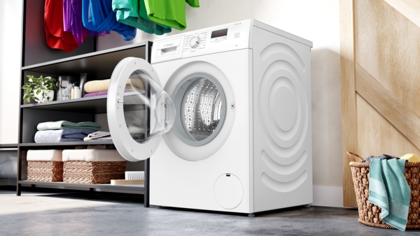 Picture of Bosch WGE03408GB, Washing machine, front loader White