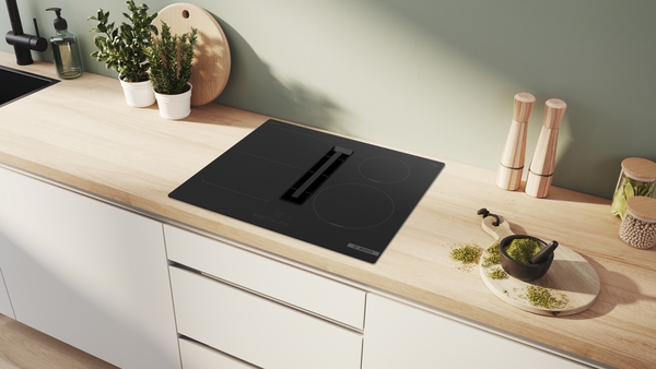 Picture of Bosch PVS611B16E 60cm Induction Hob with Integrated Ventilation System in Black