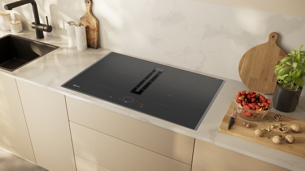 Picture of Neff V57THQ4L0, Induction hob with integrated ventilation system Black - Discontinued