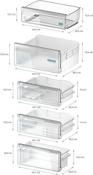 Picture of Siemens KI96NVFD0 Built in 70/30 Frost Free Fridge Freezer